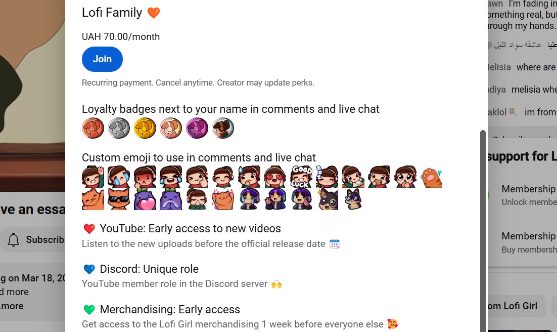 Memberships are an additional way for monetization on YouTube.