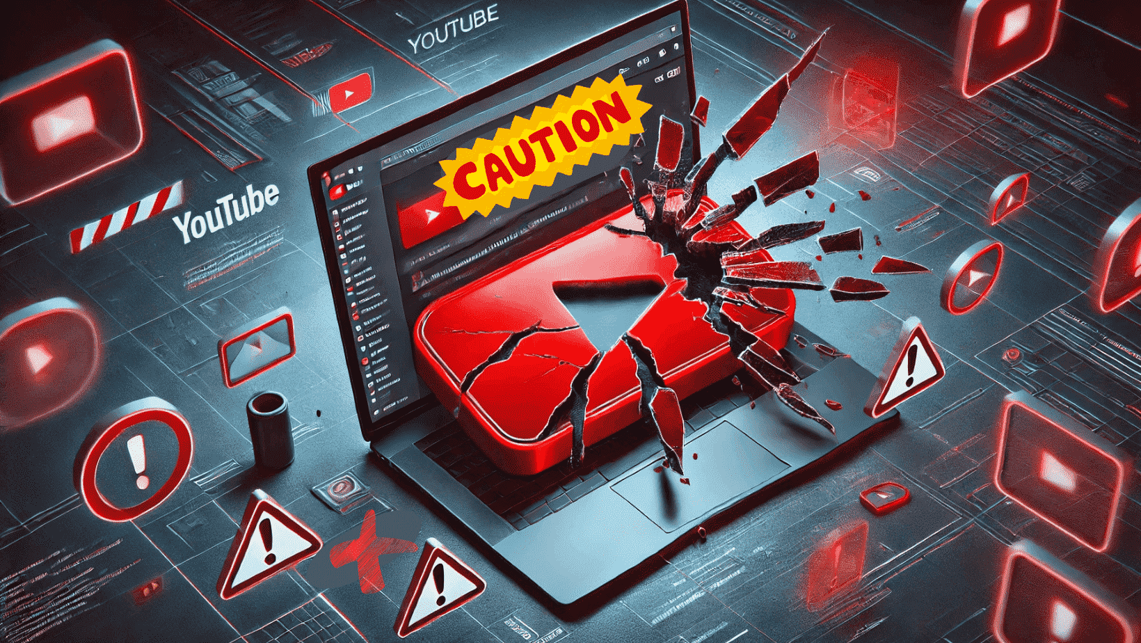 The threat of losing a YouTube channel due to non-compliance with YouTube monetization rules.