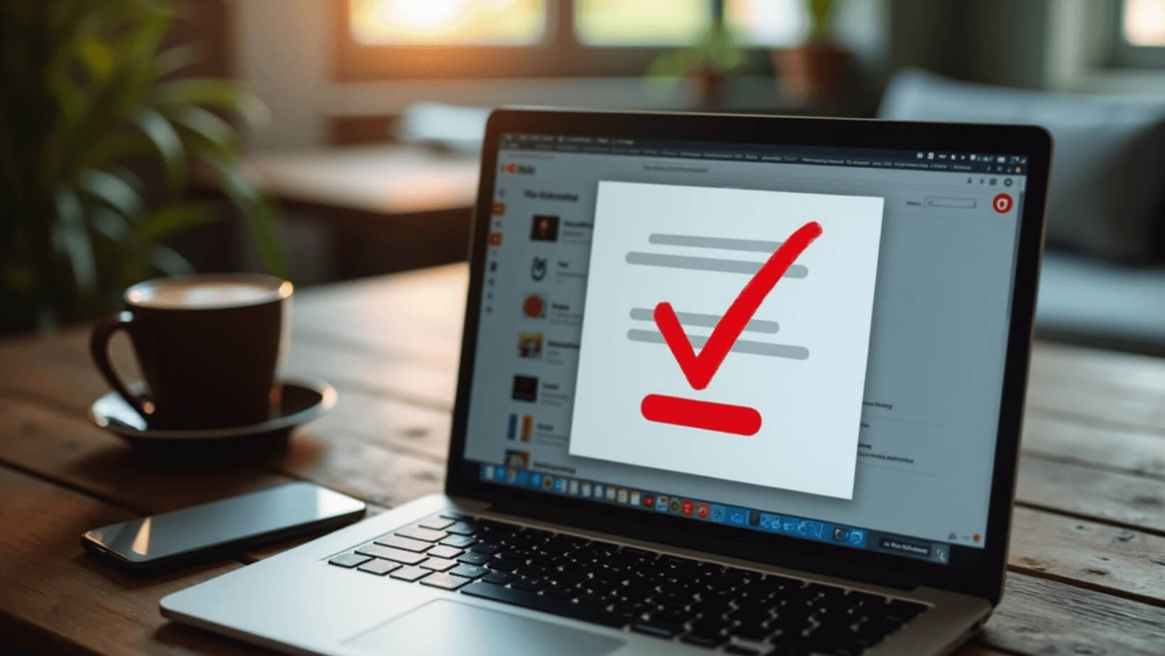 Completed multilingual video content checklist.